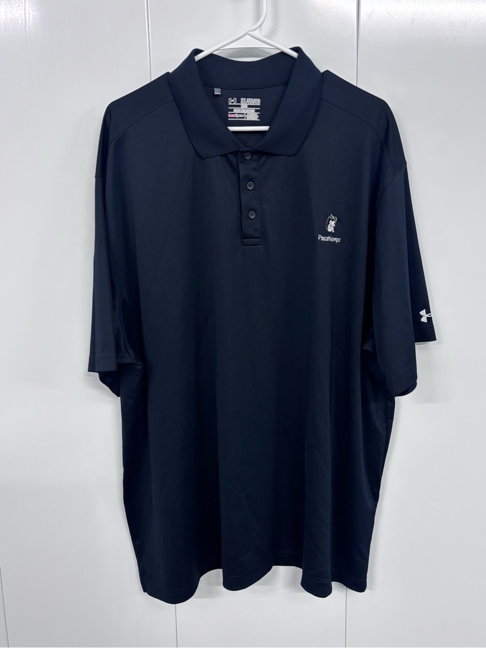Under Armour Pasatiempo Golf Polo Shirt Men's 3XL Black HeatGear Short Sleeve